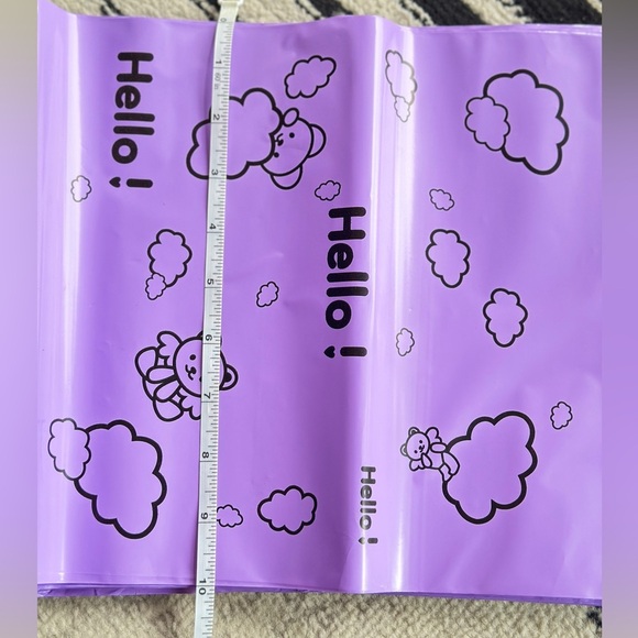 Purple Bear “Hello!” 100PCS *Poly Mailers 9.75x12 Inch - Picture 3 of 5